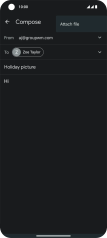 Press Attach file and go to the required folder.