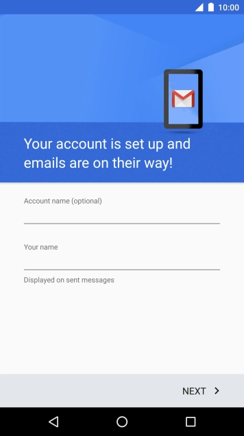 Press the field below 'Account name (optional)'. Press the field below 'Account name (optional)'.