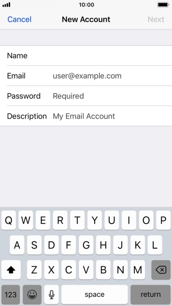 Press Email and key in your email address. Press Email and key in your email address.