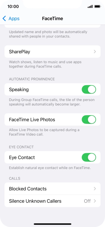 Press Blocked Contacts. Press Blocked Contacts.