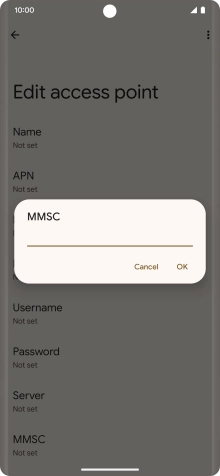 Key in http://mmsc.mms.o2.co.uk:8002 and press OK.