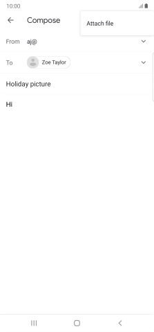 Press Attach file and go to the required folder.
