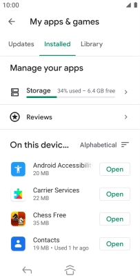 Press the required app.
