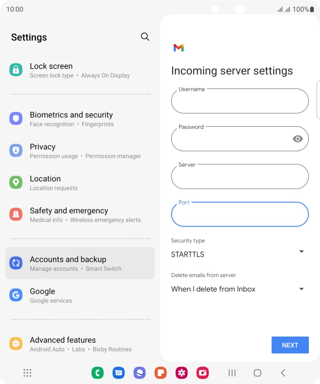 Press the drop down list below 'Security type'.
