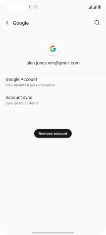 Press Account sync.