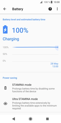 Press the required setting and follow the instructions on the screen to select the required low power mode.