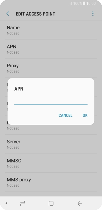 Key in wap.o2.co.uk and press OK.