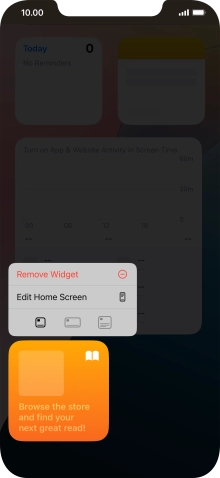 Press Remove Widget.