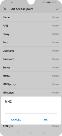 Key in 10 and press OK.