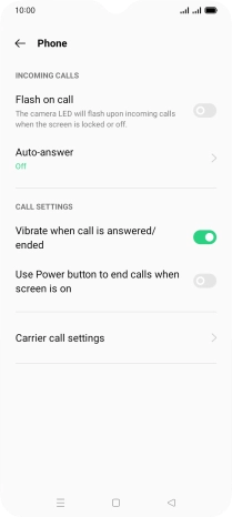 Press Carrier call settings.