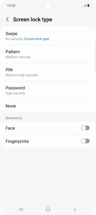 Press Fingerprints.