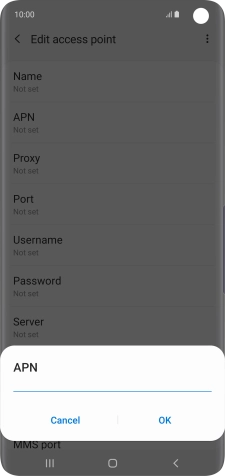 Key in wap.o2.co.uk and press OK.