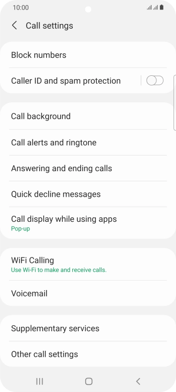 Press WiFi Calling.