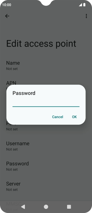 Key in password and press OK.