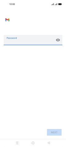 Press the field below 'Password' and key in the password for your email account.