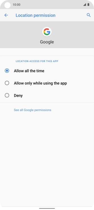 Press the required setting. Press the required setting.