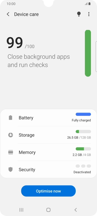 Press Battery.