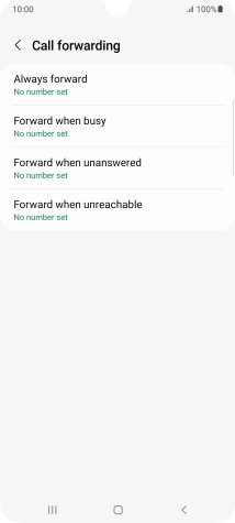 Press the required divert type.