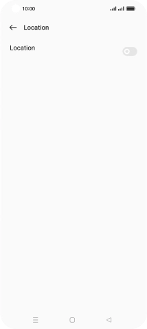 Press the indicator next to 'Location' to turn the function on or off.