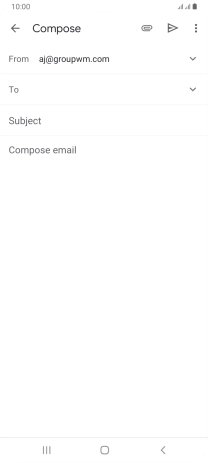 Press To and key in the first letters of the recipient's name.