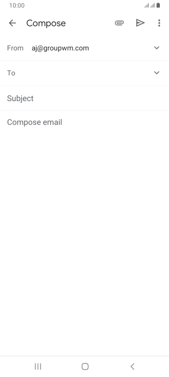Press To and key in the first letters of the recipient's name.