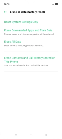 Press Erase All Data.