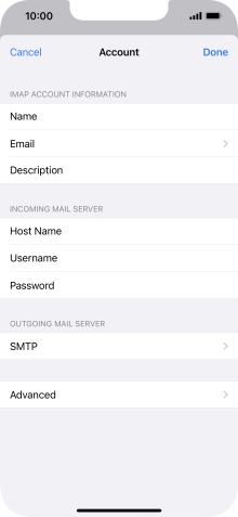Press SMTP.