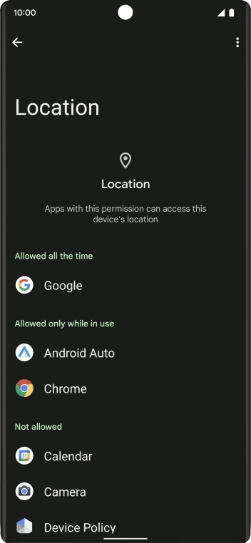 Press the required app. Press the required app.
