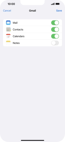 If this screen is displayed, you email account has been recognised and set up automatically. Follow the instructions on the screen to key in more information and finish setting up your phone.