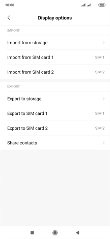 Press Import from ‹SIM card›.