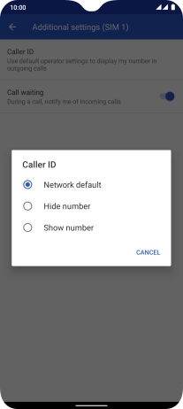 Press Show number to turn on caller identification.