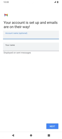 Press Your name and key in the required sender name.