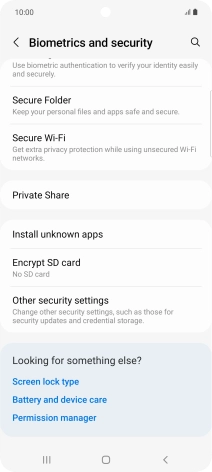 Press Other security settings.