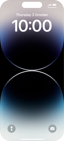 Press and hold anywhere on the lock screen.