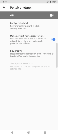 Press Configure hotspot.