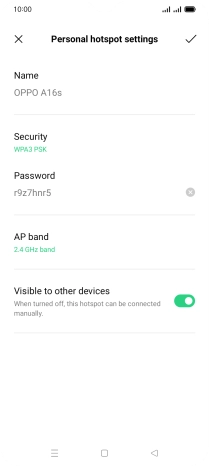 Press the field below 'Password' and key in the required password.