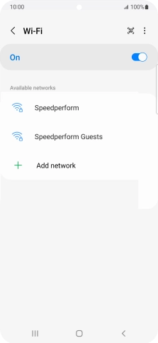 Press the menu icon.