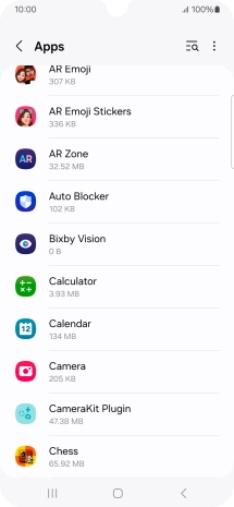 Press the required app.