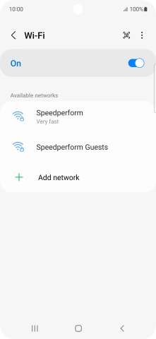Press the required WiFi network.
