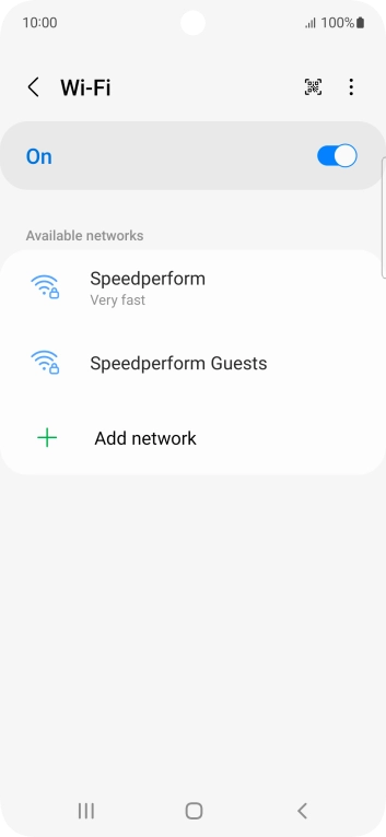 Press the required WiFi network.