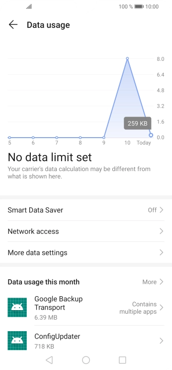 Press Network access.