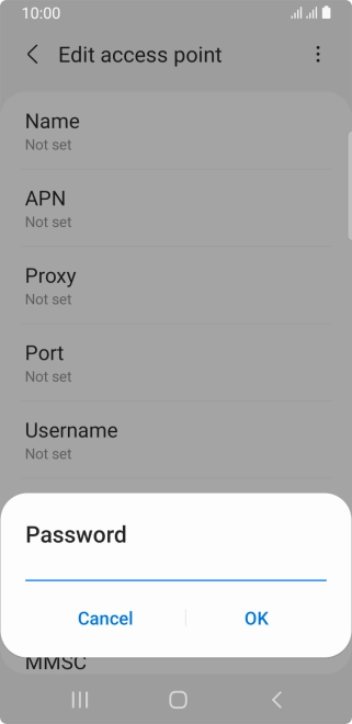 Key in password and press OK.
