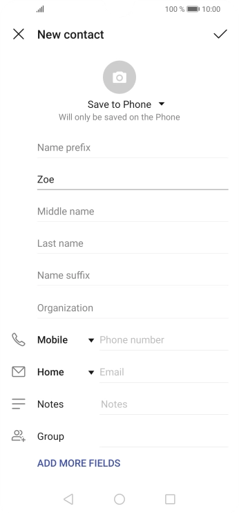 Press Last name and key in the last name.