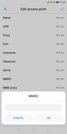 Key in http://mmsc.mms.o2.co.uk:8002 and press OK.