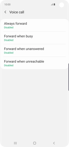 Press the required divert type.