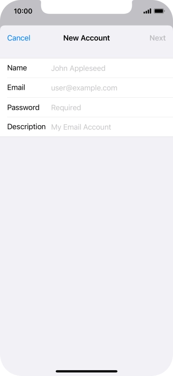 Press Name and key in the required sender name. Press Name and key in the required sender name.
