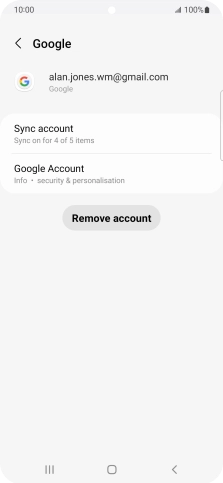 Press Sync account.