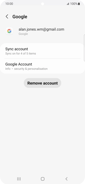 Press Sync account.