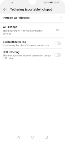 Press Portable Wi-Fi hotspot.