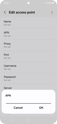 Key in mobile.o2.co.uk and press OK.